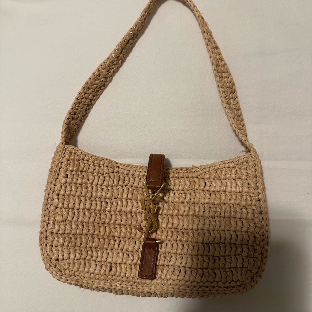 Yves Saint Laurent Tan and Brown Shoulder Bag